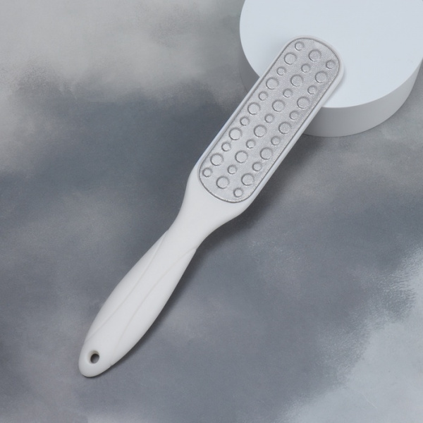 Пилка для пяток, овальная, лазерная, двусторонняя, 23 см, белая /7367978