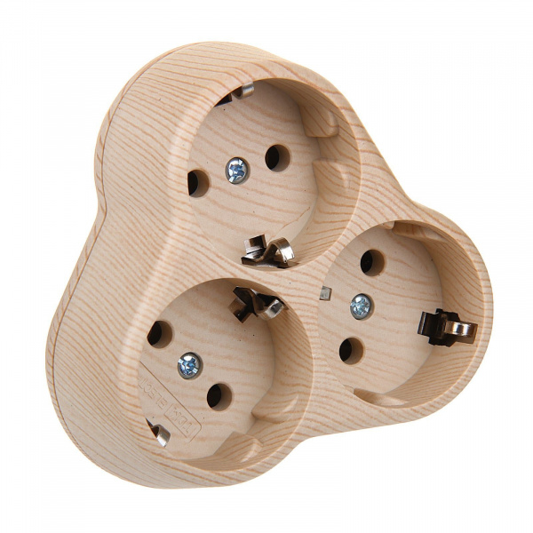 Разветвитель TDM "Эко", трехместный, с З/К, 16 А СОСНА