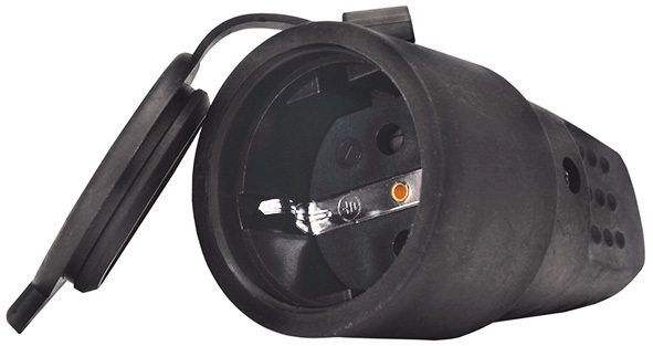 Штепсельное гнездо  однофазное с заглушкой/83302