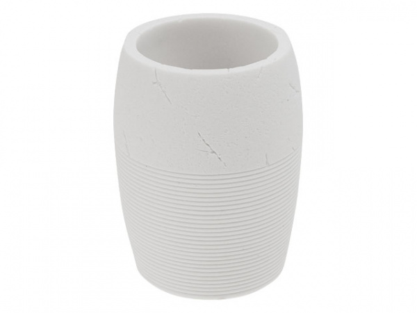 Стакан WHITESTONE, белый, PERFECTO LINEA (Материал: НАТУРАЛЬНЫЙ КАМЕНЬ, полирезин) (35-105033)