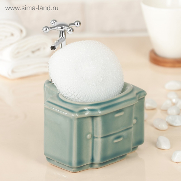 Дозатор для моющего средства "Раковина" голубой 1113331