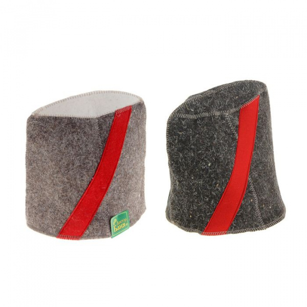 Шапка банная "Папаха" серая	105002