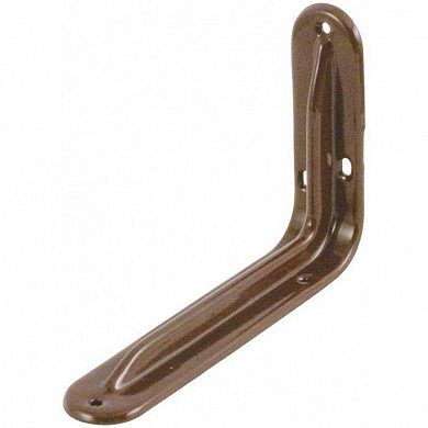 Кронштейн-уголок усиленный 80х125мм коричневый (0,8мм) /65953