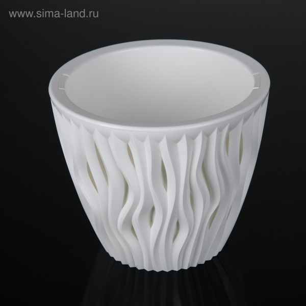 Кашпо 2,25 л "Вдохновение", цвет белый /4534377