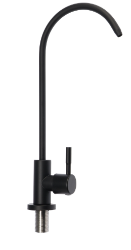 Кран для всех видов бытовых фильтров ZEIN К-05, нержавеющая сталь, черный /10198207