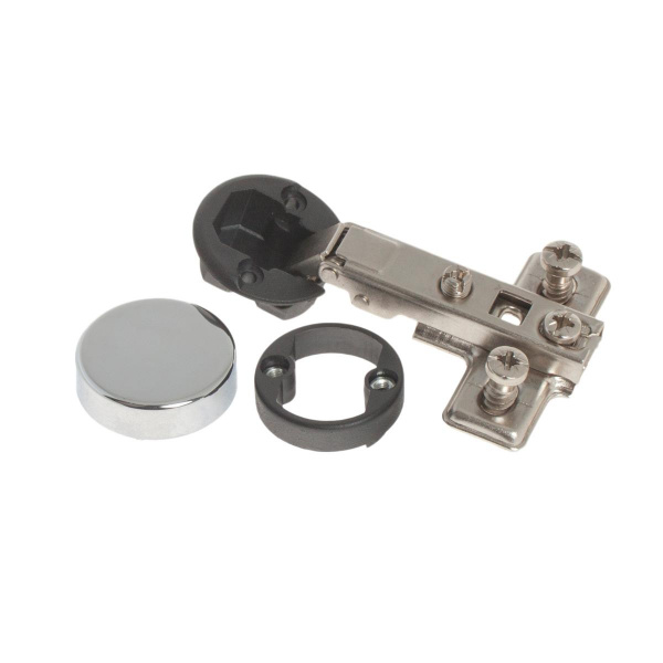 Петля мебельная SLIDE-ON mini для стекла накладная 95° с ответной планкой (2 шт)/123110