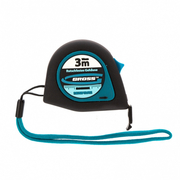 Рулетка "Ergonomisch", 3 м x 16 мм, магнитный обрезиненный зацеп// Gross 31101