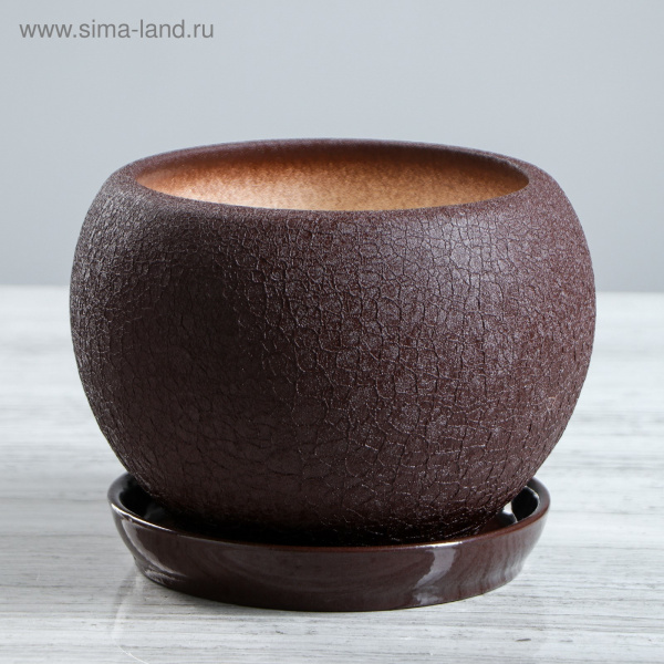 Горшок "Шар" 2,5л. шоколад 3831187