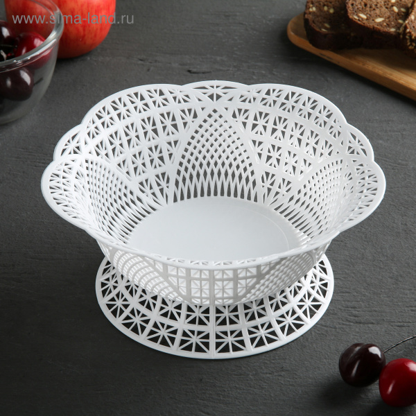 Ваза для хлеба и фруктов "Кантри" белый 2645045  