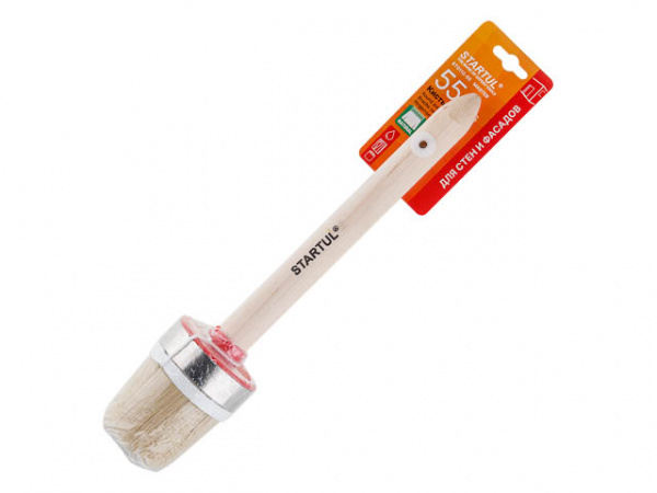 Кисть круглая №20-65мм STARTUL MASTER (покраска стен и фасадов, все типы ЛКМ, малярная) (ST0112-65)