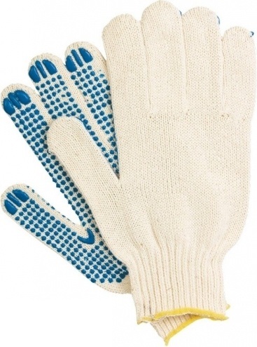 Перчатки 3 нити, х/б ПВХ,  "Точка" /67718