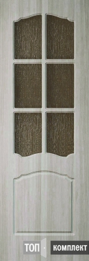 Дверь Лилия со стеклом Беленый дуб 80