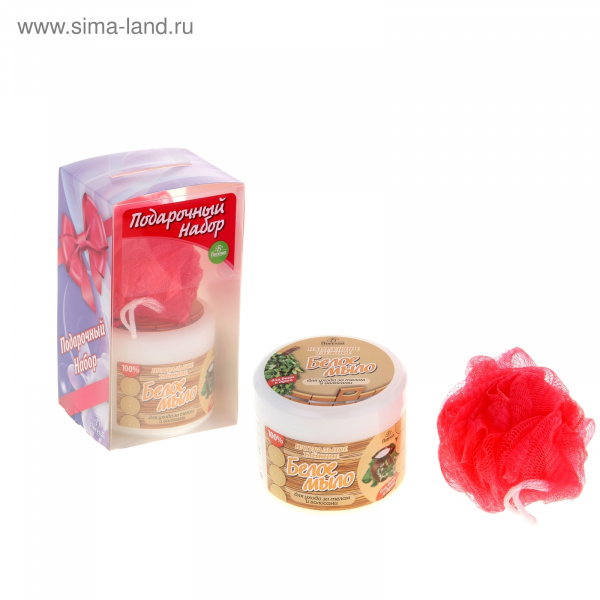 Подарочный набор для бани Белое мыло 102045