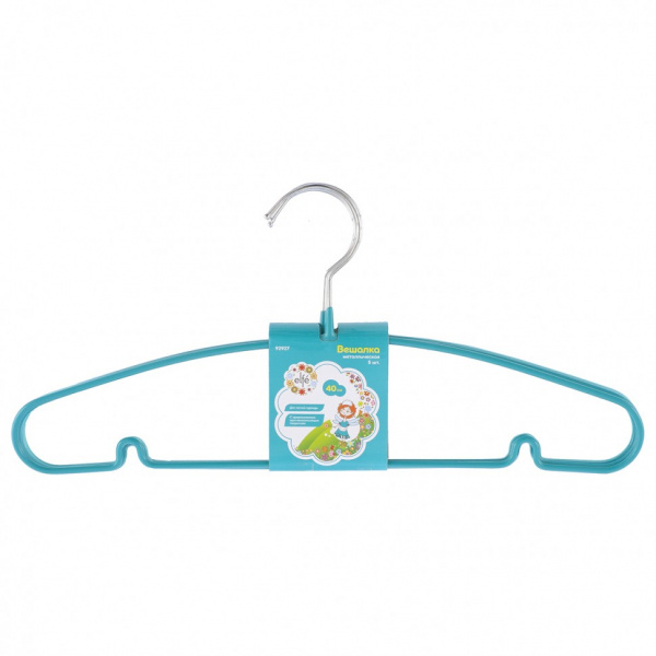 Вешалка для легкой одежды с прорезиненным противоскользящим покрытием 40 см, 5 шт, в комплекте Elfe/