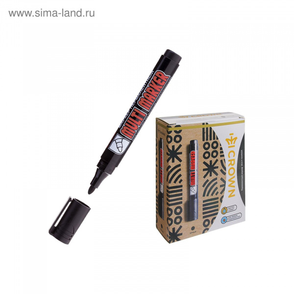 Маркер перманентный 3.0мм Crown MULTI MARKER черный СРМ-800 /1088331