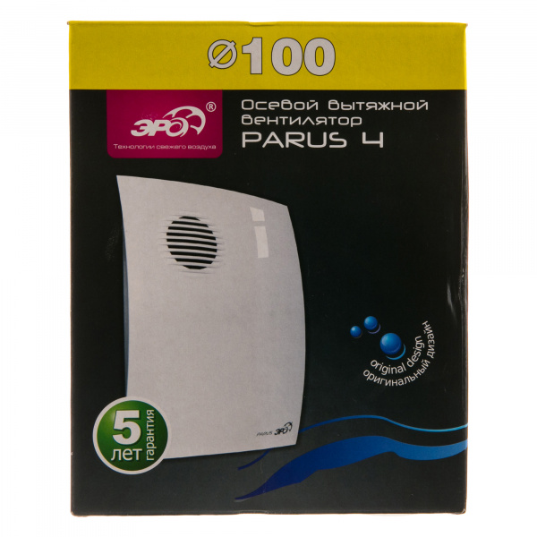 Вентилятор осевой вытяжной D 100 PARUS 4