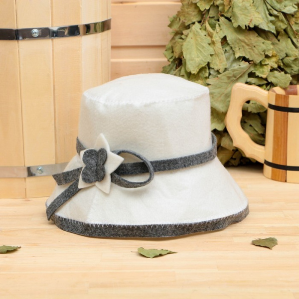 Банная шапка женская с аппликацией/2603694