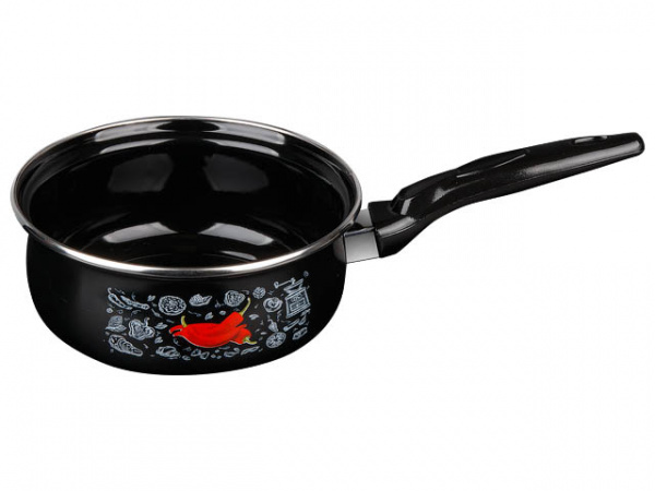 Ковш стальной эмалированный, 1.3 л, серия Перчик, PERFECTO LINEA