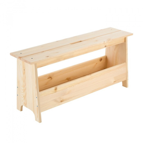 Скамья с отделением для хранения PERJOHAN,, 100х25х45, Массив сосны/9598756