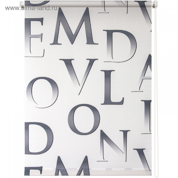 Рулонная штора Скрипт белый 100х175 /8918