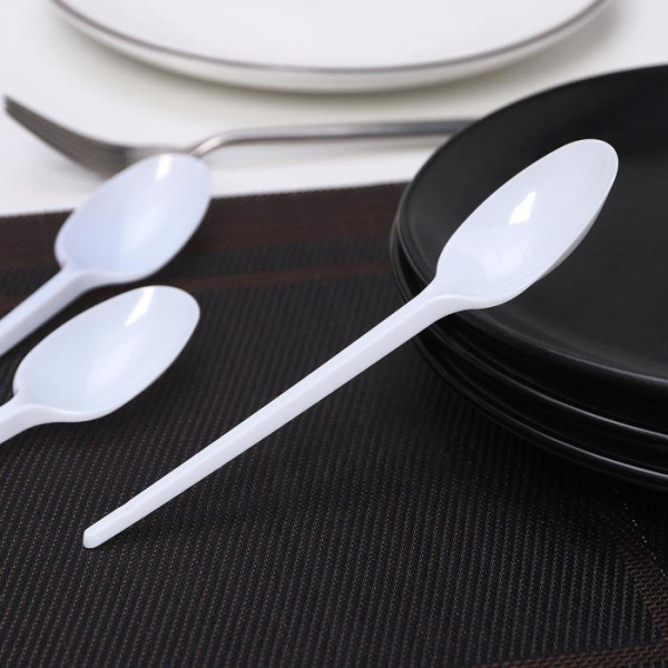 Ложка одноразовые 16,5см белая 710057