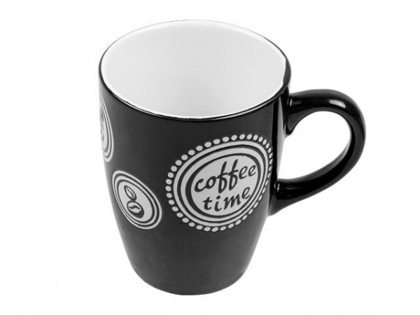 Кружка керамическая, 320 мл, серия Coffee time, черная, PERFECTO LINEA (30-156002)