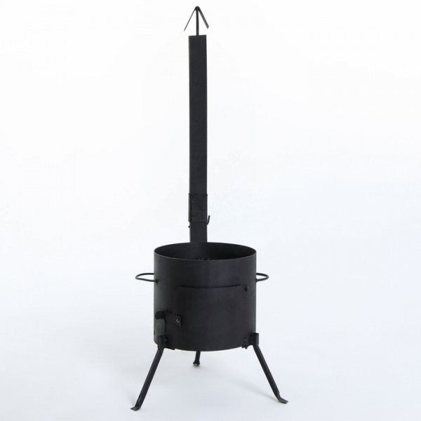 Печь под казан с трубой, дверцей, съемные ножки, 10 л, сталь - 2 мм/9049445