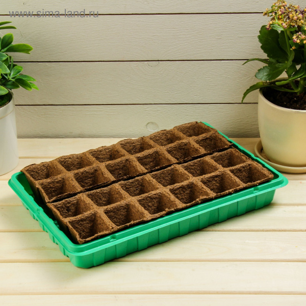 Набор для рассады. торфяная кассета 24 ячейки  (5х5см) 1306314
