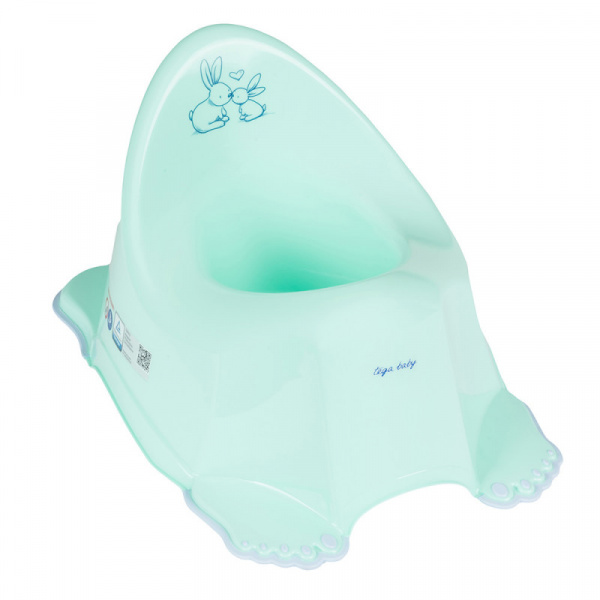 Горшок детский "Кролик" музыкальный ,цвет мятный 2499917