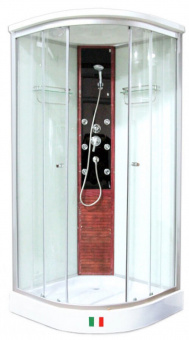 Душевая кабина ER3508P-C3 (RUS) ERLIT 80*80*215 низкий поддон с крышей мат. стекло