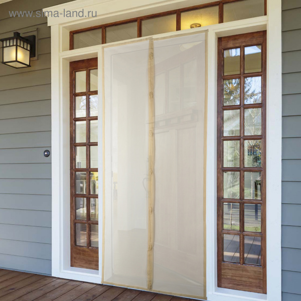 Сетка антимоскитная 80×210 см на магнитах, цвет бежевый/4095236