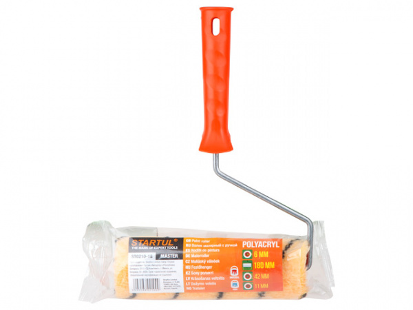 Валик "POLYACRYL" 42-180мм с ручкой 6мм STARTUL MASTER (полиакрил, тигр) (ST0210-18)