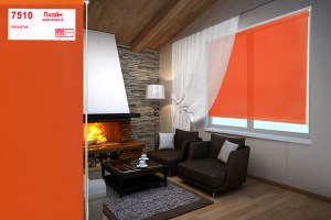 Рулонная штора Плайн оранжевый 050х175 /7510