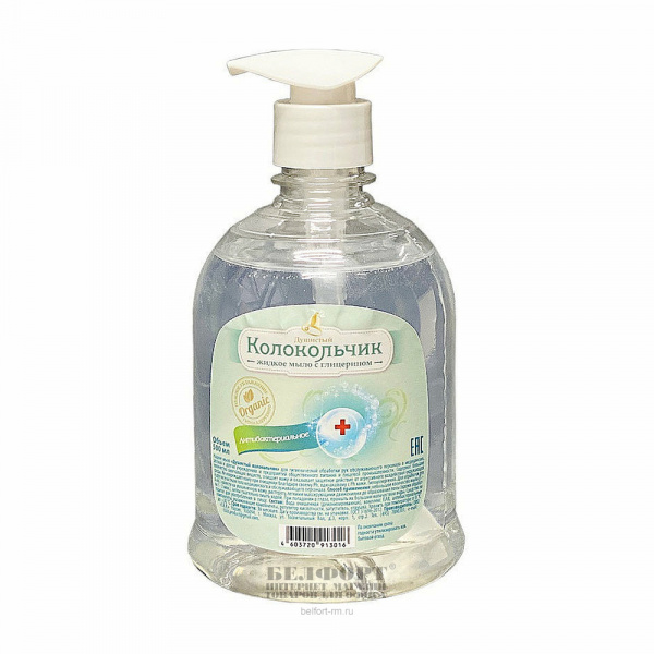 Жидкое мыло Колокольчик 500 мл. дозатор, антибактериальное 