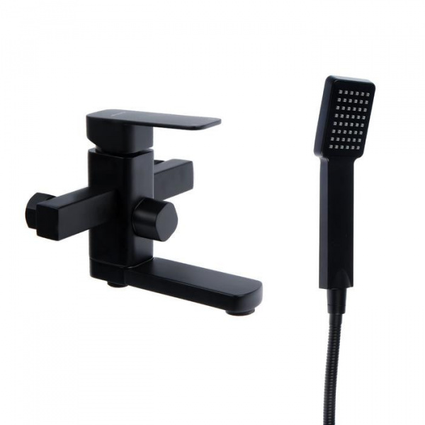 Смеситель для ванны с коротким поворотным изливом, черный, Accoona