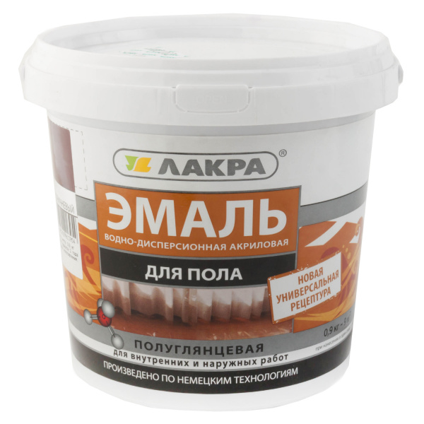 Эмаль акриловая для пола Зол.-корич. 0,9кг Л-С