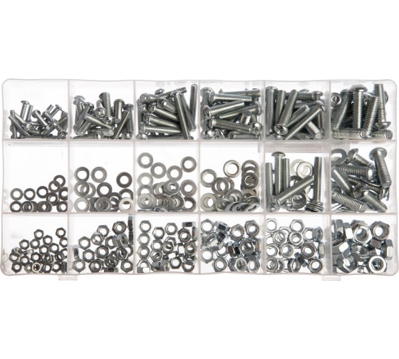 Набор винтов, гаек, шайб СИБРТЕХ 420 предметов 47617