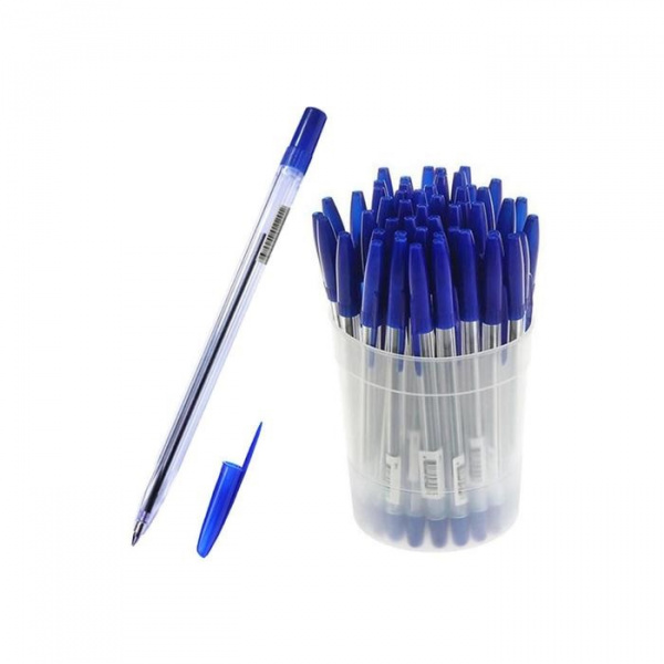 Ручка шариковая Стамм 111 масл.осн. корпус прозрачный, синий стержень 0.7 135мм PC21 609192