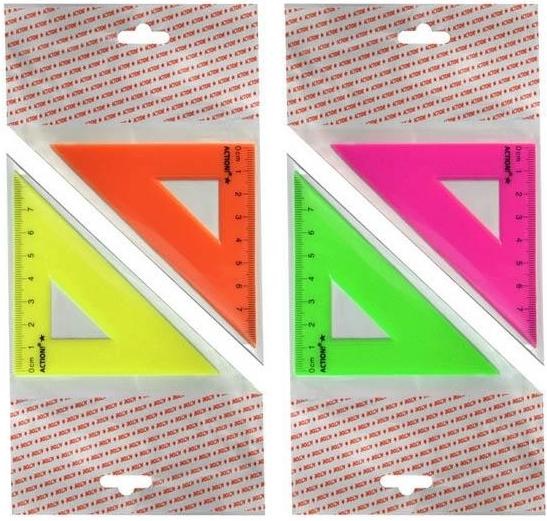 Треугольник 45 градусов длина 7см флюоресцентный 4цв 