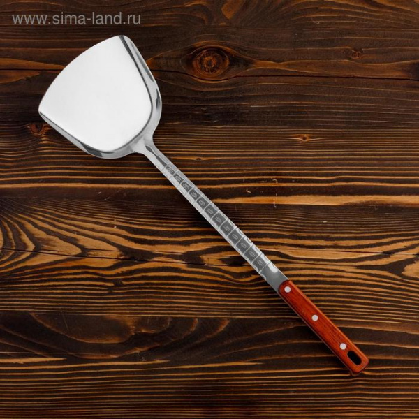 Лопатка для казана узбекская 47см, ширина 14см, с деревянной ручкой/5153826