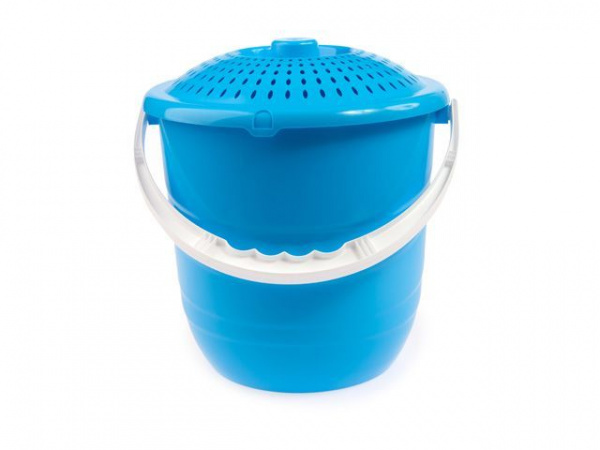 Ведро Practic lux (Практик люкс) с крышкой 12 л, голубая лагуна, BEROSSI
