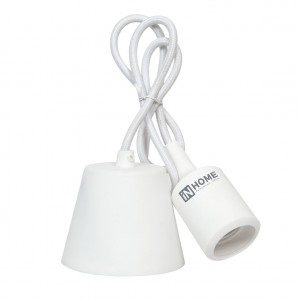 ASD/inHome патрон E27 со шнуром для LED-UFO силикон белый 1м/604237
