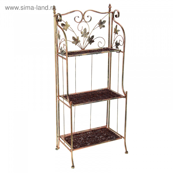 Подставка для цветов "Завитки" этажерка, 3яруса/235773