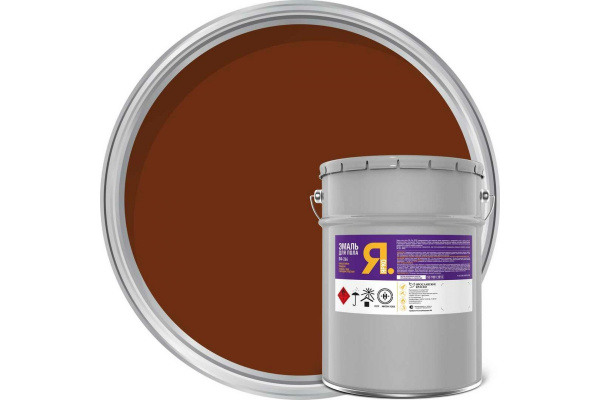 Эмаль ЯРКО ПФ-266 золотисто-коричневая, ведро 23 кг