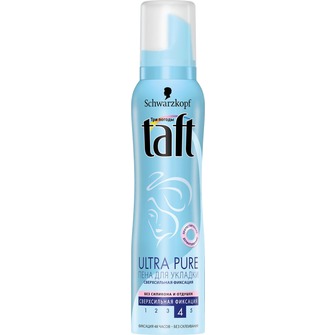 Пена ТАФТ 150мл. №4 Ультра Pure сверхсильной фиксации (голубой) 2116860