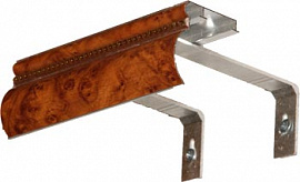 Карниз АМ 031 двойной 3,0м цвет орех/300 031-6