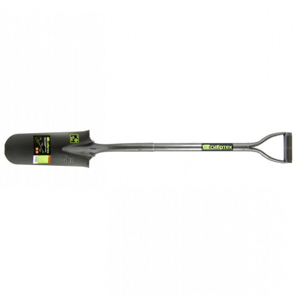 Лопата траншейная, 125 х 360 х 1150 мм, цельнометаллическая, Сибр. /61474