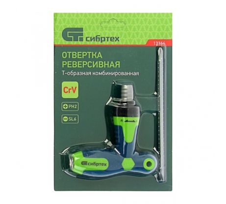 Отвертка реверсивная Т-обр. комбинированная /13364