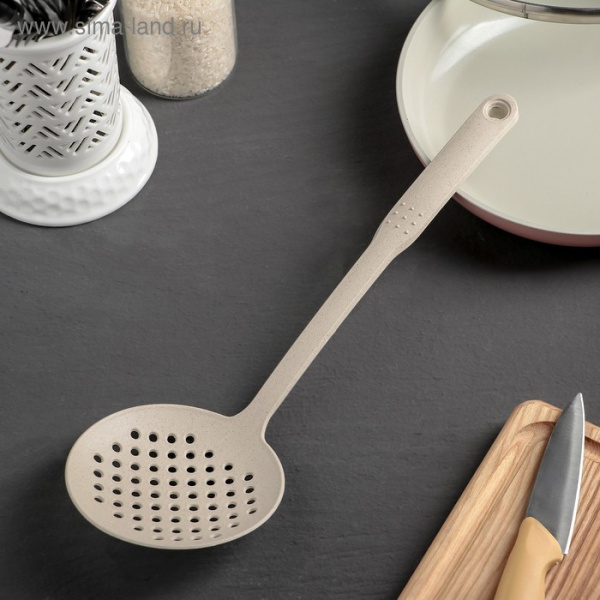 Шумовка Доляна «Беж», 32×11×6 см, цвет бежевый/4466925