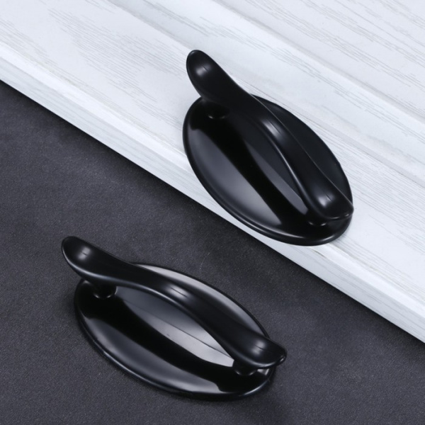 Ручка мебельная самоклеящаяся CAPPIO, L=92 мм, пластик, цвет черный/9047442